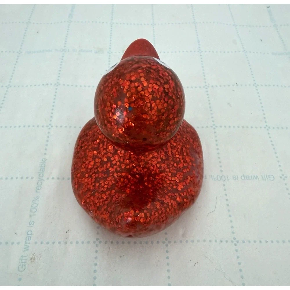 Red Sparkly‎ Rubber Duck  2-Inch Mini-Plastic/Rubber Figure